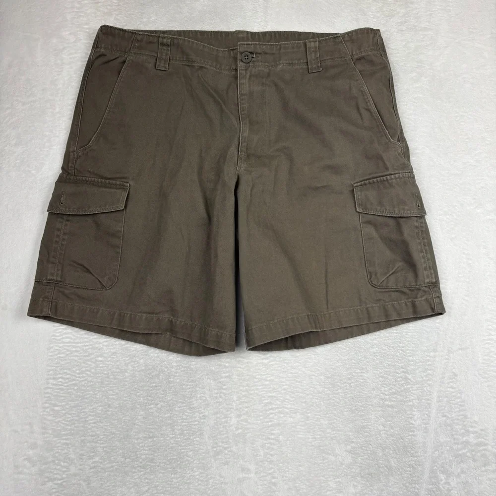 The North Face Tekware Cargo Shorts Mens 38 Brown Cotton Twill Hiking Utility